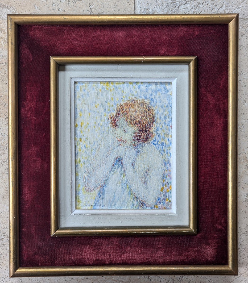 Lucien Boulier ( 1882-1963 ) Portrait De Femme-photo-4