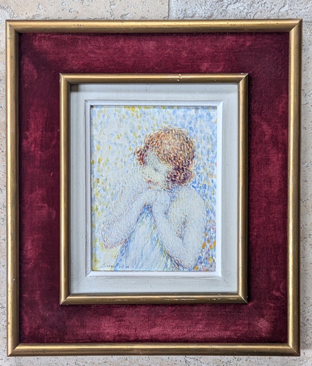 Lucien Boulier ( 1882-1963 ) Portrait De Femme-photo-5