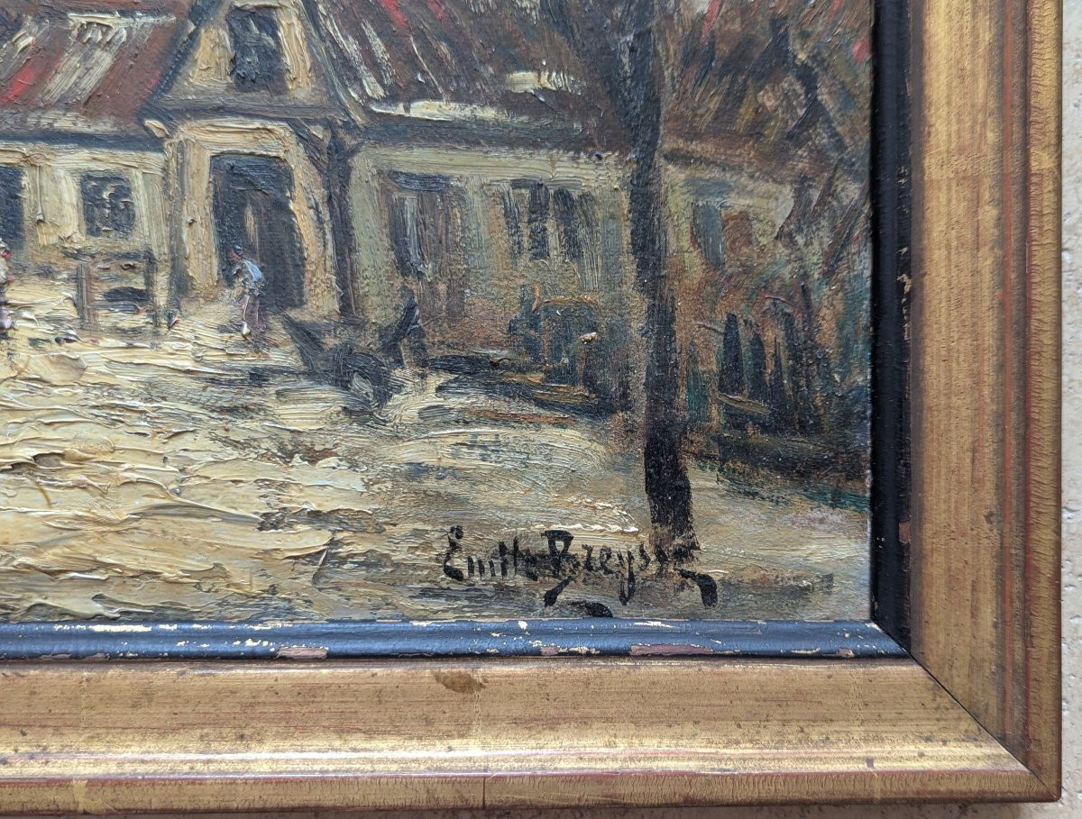 émile Breysse (1880 - 1965) Snowy Village -photo-4