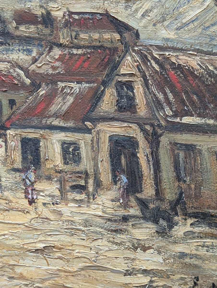émile Breysse (1880 - 1965) Snowy Village -photo-5