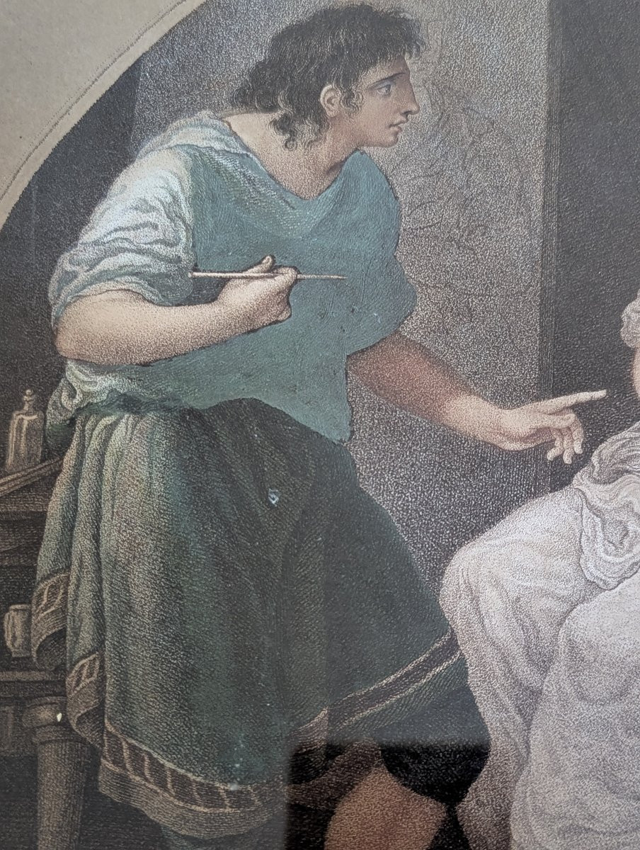 L' Atelier du peintre d'après Angelika Kauffmann gravée par Thomas Burke-photo-1