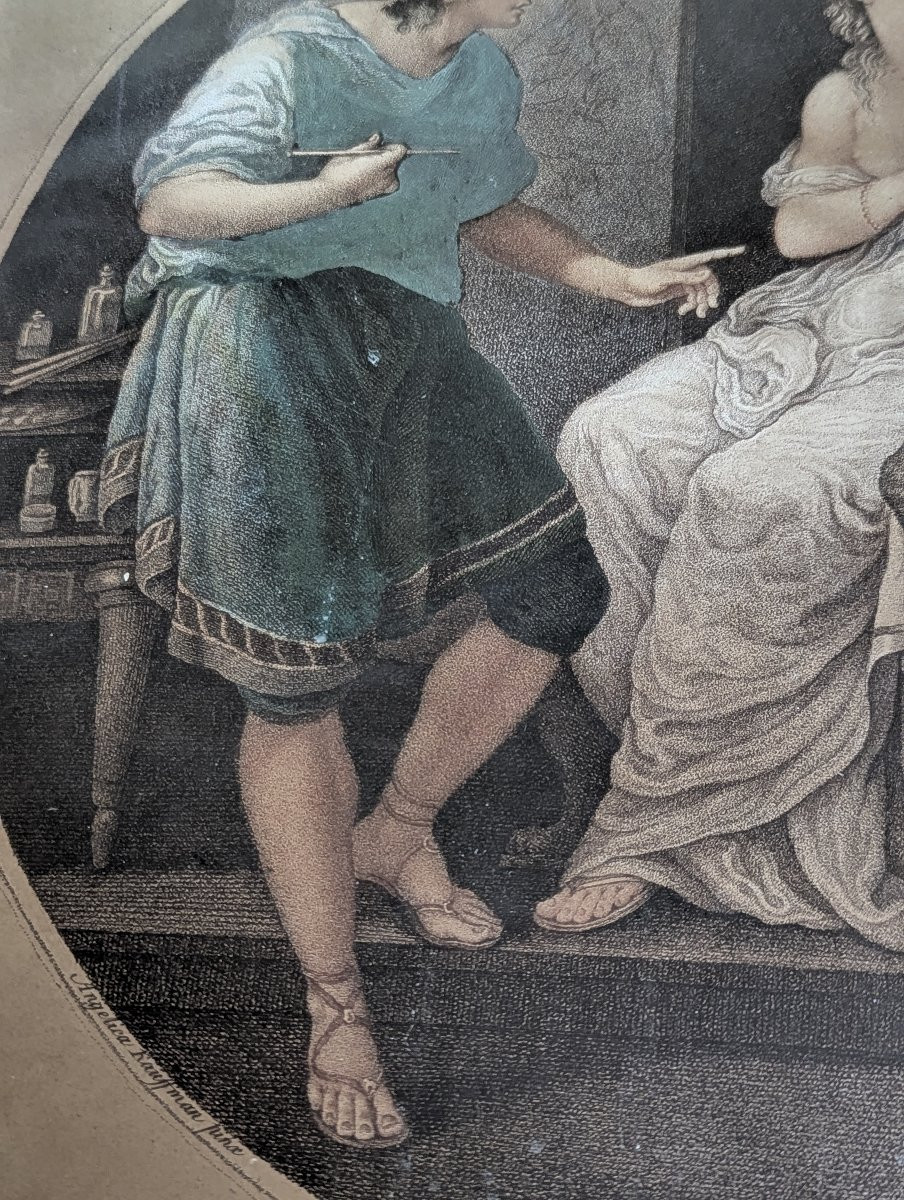 L' Atelier du peintre d'après Angelika Kauffmann gravée par Thomas Burke-photo-2