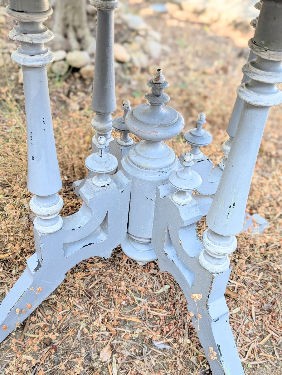Pedestal Table With Octagonal Marble Top -photo-7