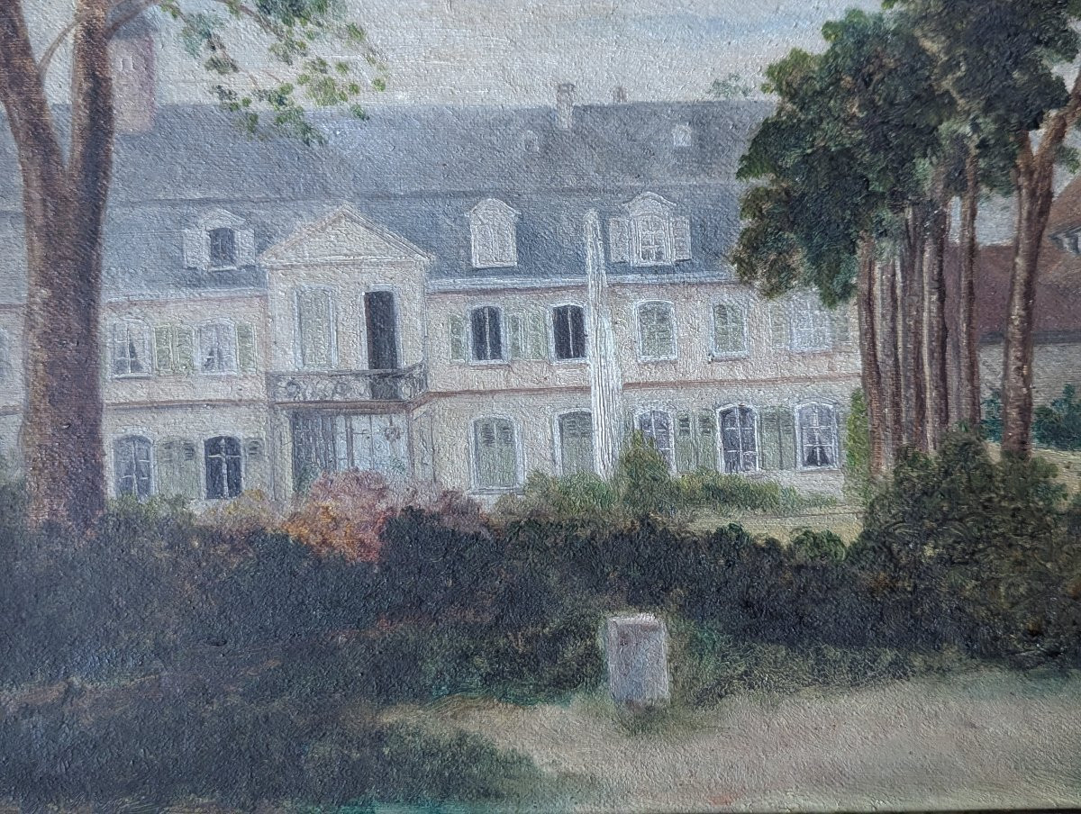 Château Klinglin Oil On Cardboard-photo-4