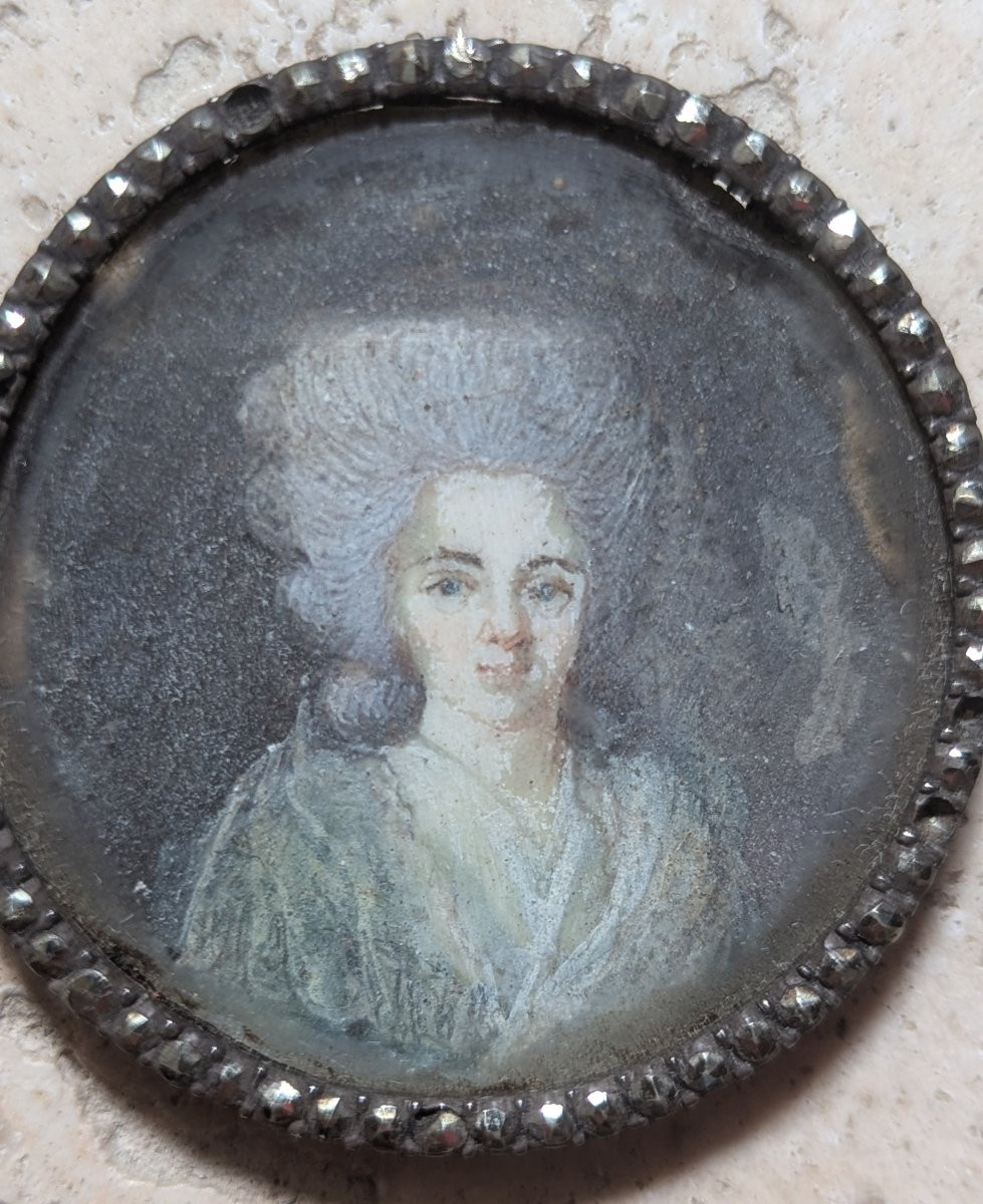 Miniature, Painting, Portrait Of A Woman Of 18th Century Quality -photo-4