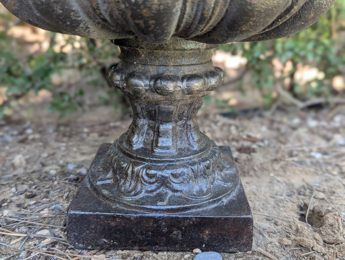 Deux vasques de jardin en fonte de fer-photo-4