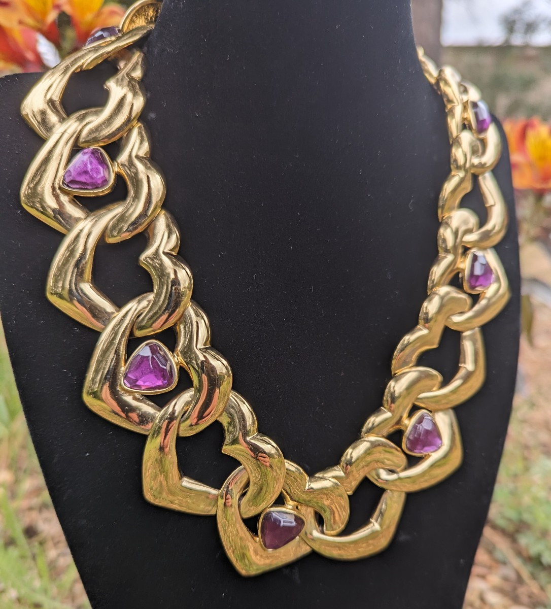 Yves Saint Laurent collier ancien, années 80 