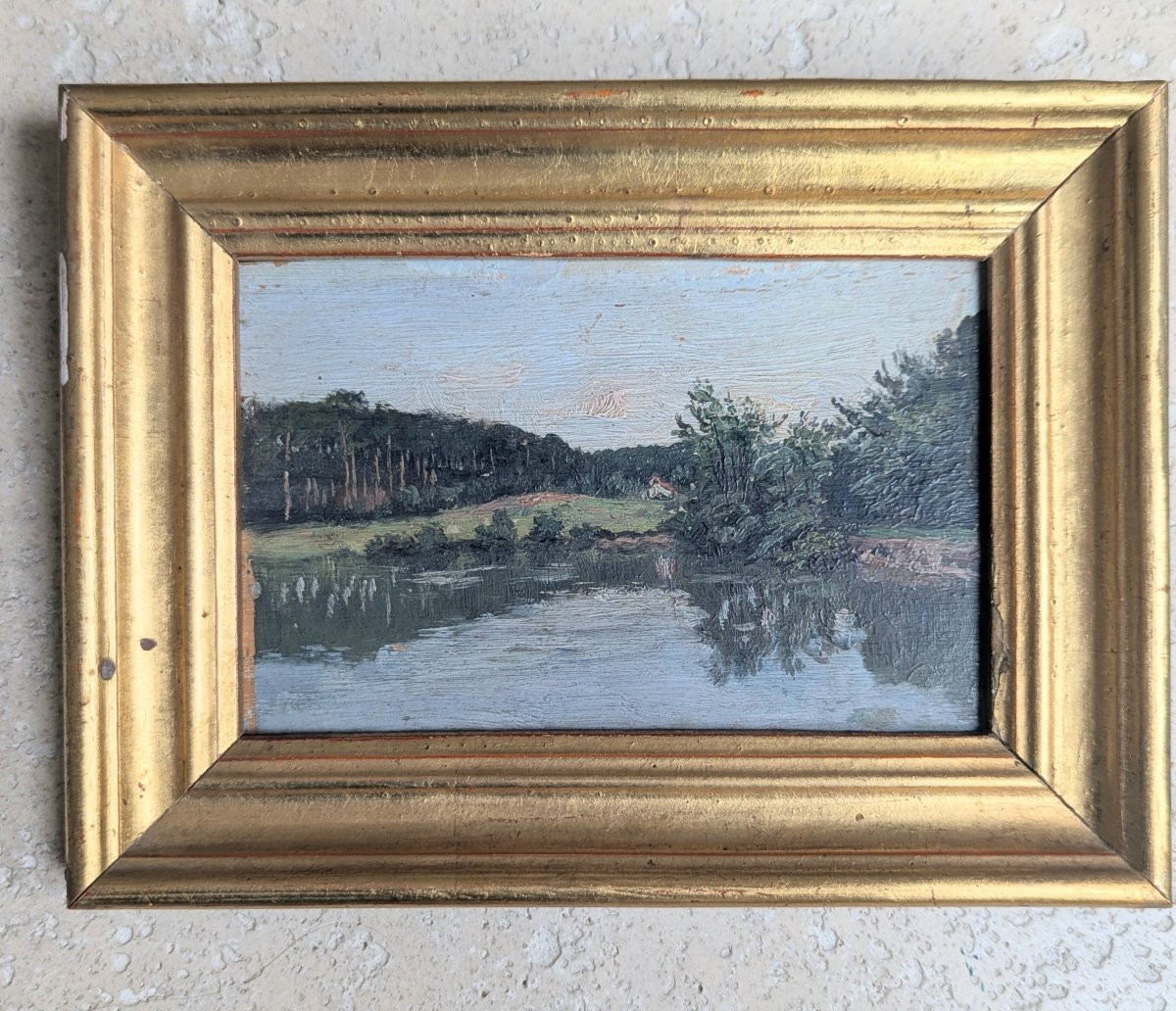 Landscape Attributed To Charles Bousquet, Framed. -photo-2