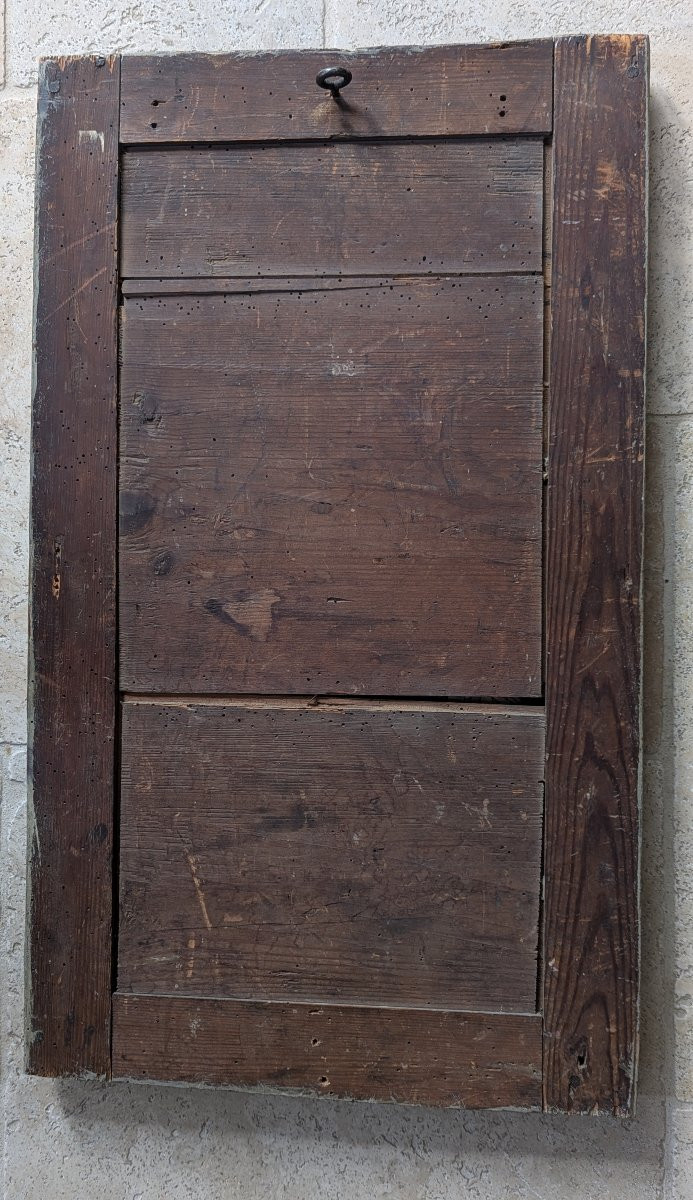 Small Louis XVI Wood-framed Trumeau Mirror With Mercury Glass -photo-1