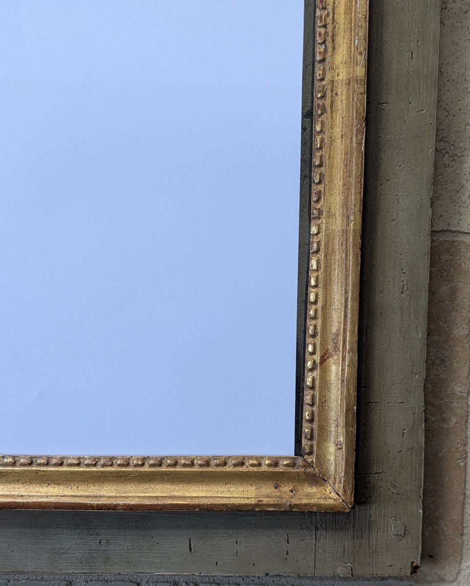 Small Louis XVI Wood-framed Trumeau Mirror With Mercury Glass -photo-4