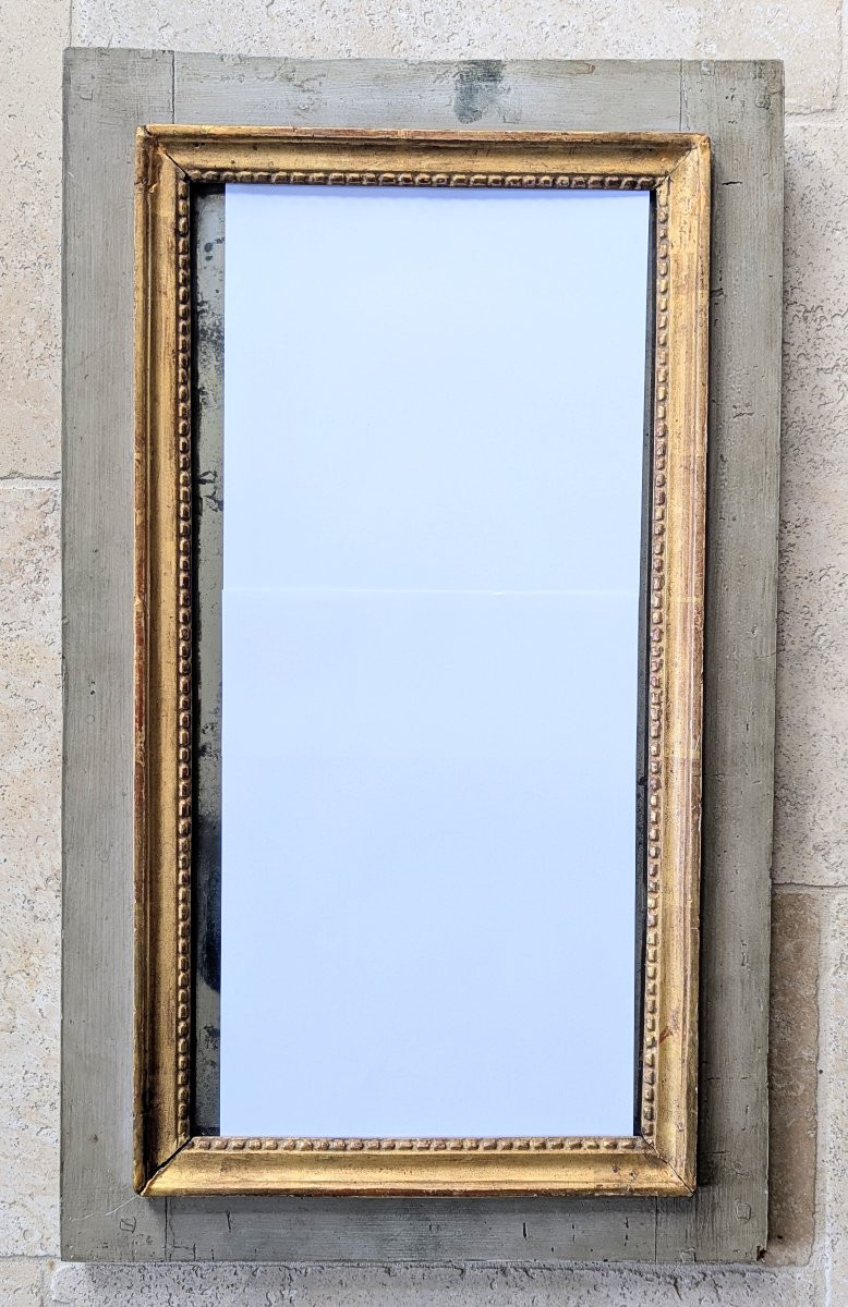 Small Louis XVI Wood-framed Trumeau Mirror With Mercury Glass -photo-5
