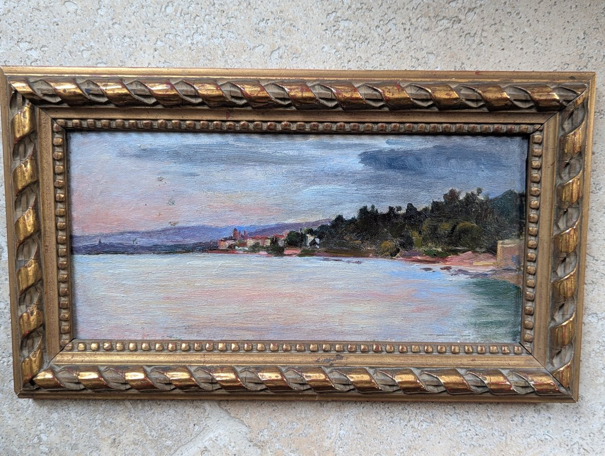 Pair Of Framed Paintings, St Raphael, 1913-photo-4