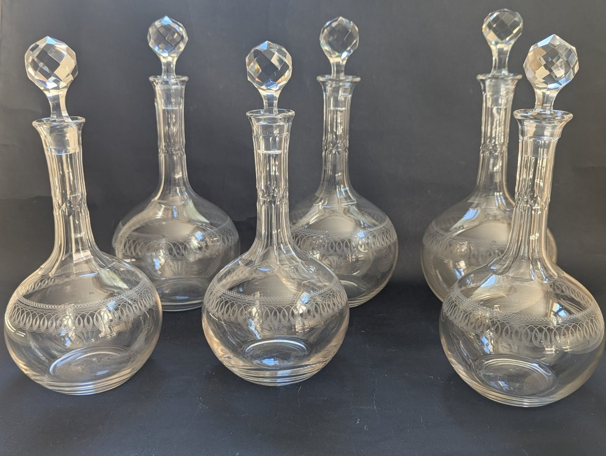 Lot de six carafes à vin-photo-2