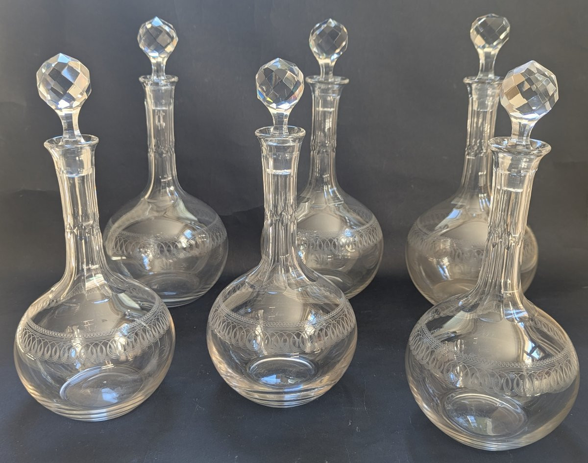 Lot de six carafes à vin-photo-6