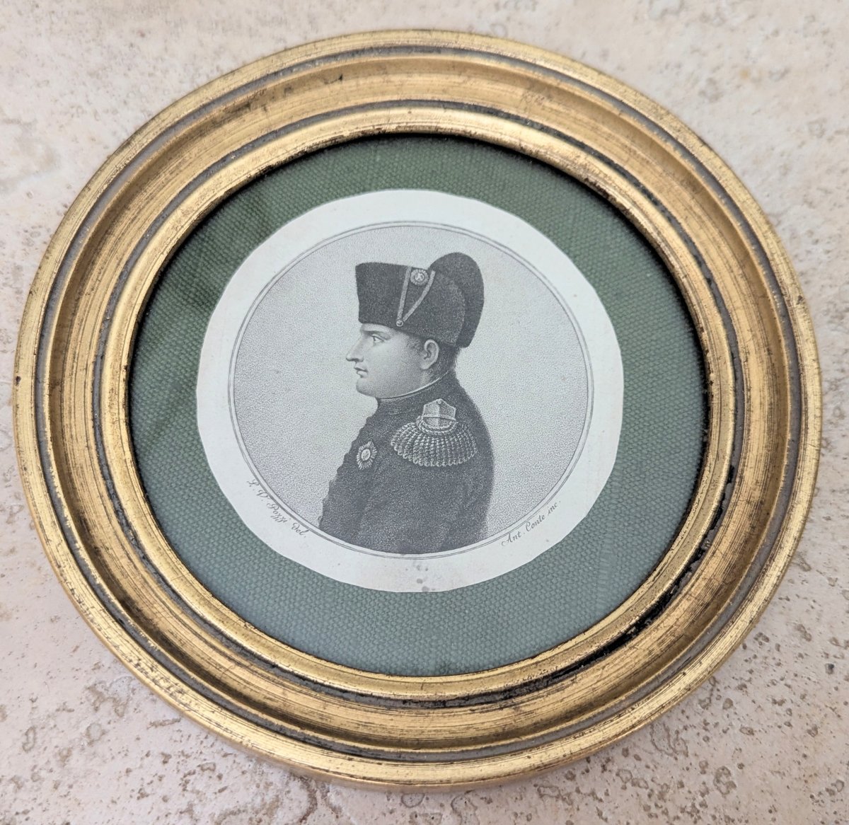 Napoléon Bonaparte portrait de L.V. Pozzi Aquatinte Physionotrace  -photo-4