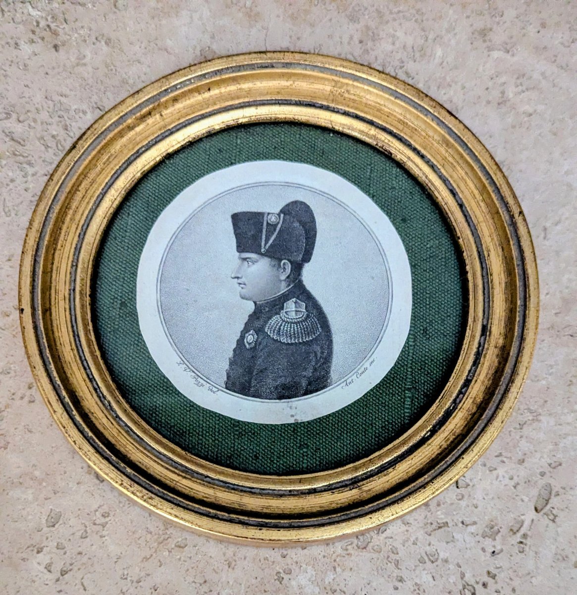 Napoléon Bonaparte portrait de L.V. Pozzi Aquatinte Physionotrace  -photo-2