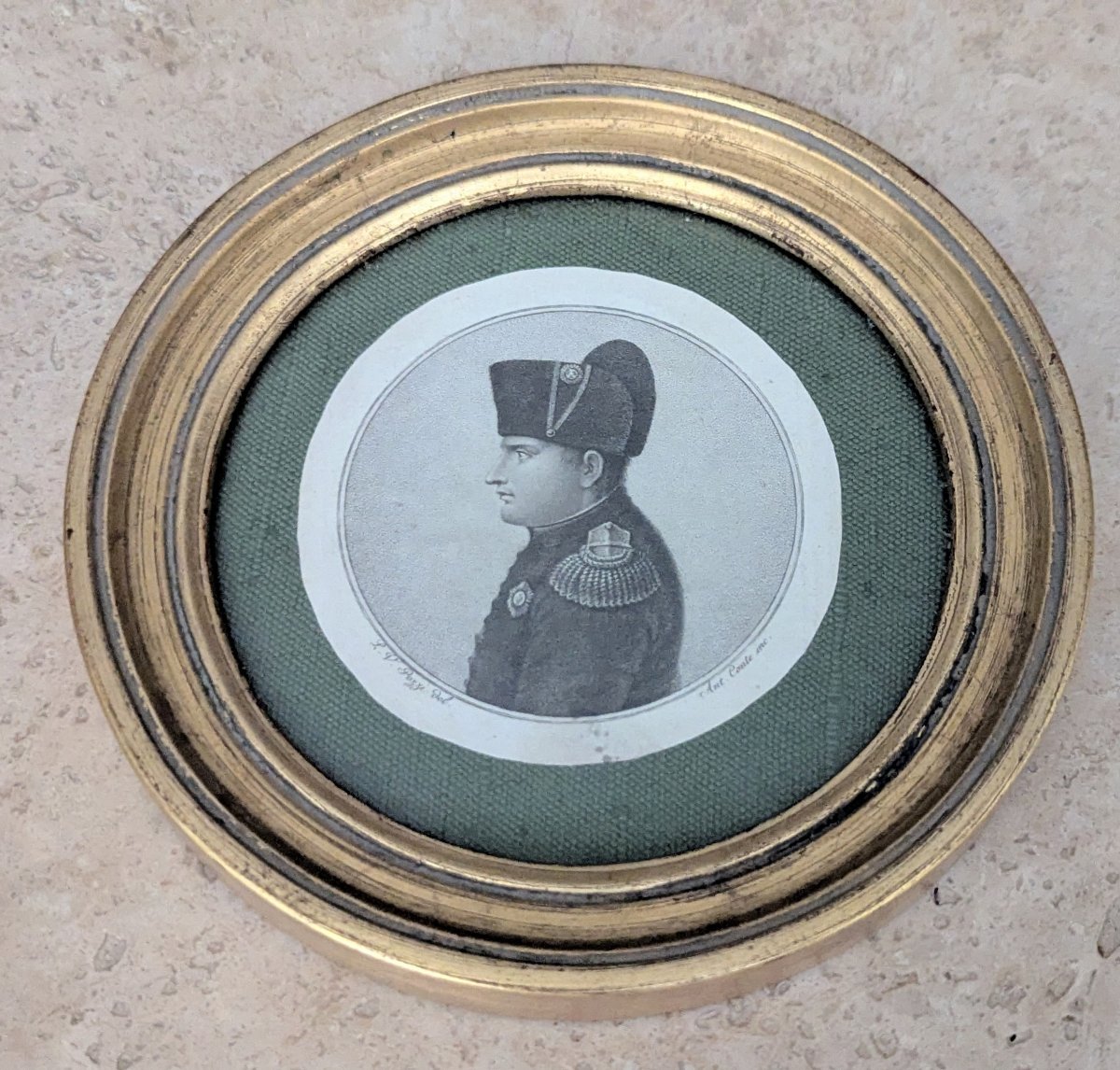 Napoléon Bonaparte portrait de L.V. Pozzi Aquatinte Physionotrace  -photo-6