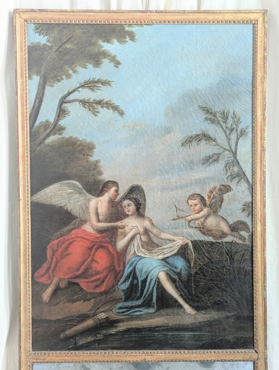 18th-century Louis XVI Trumeau With Allegorical Painting Depicting Greco-roman Mythology -photo-3