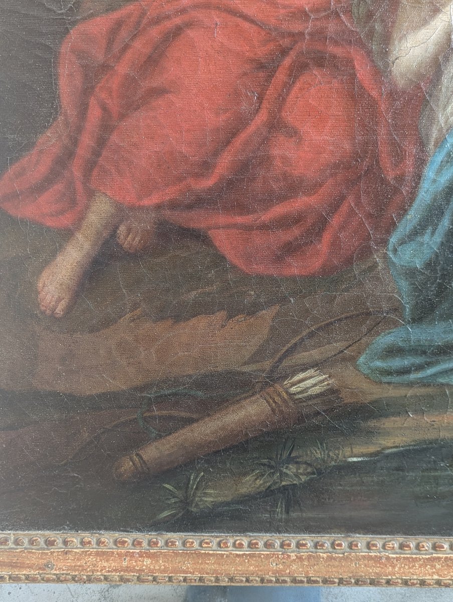 18th-century Louis XVI Trumeau With Allegorical Painting Depicting Greco-roman Mythology -photo-2