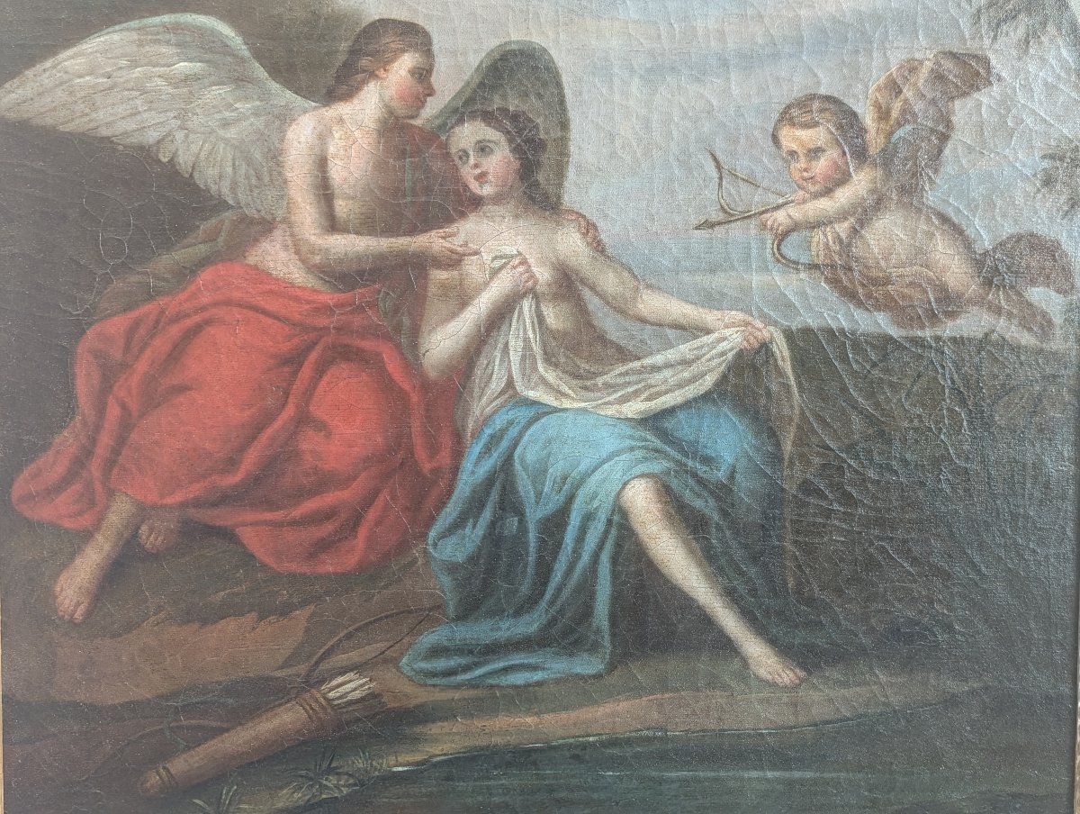 18th-century Louis XVI Trumeau With Allegorical Painting Depicting Greco-roman Mythology -photo-7
