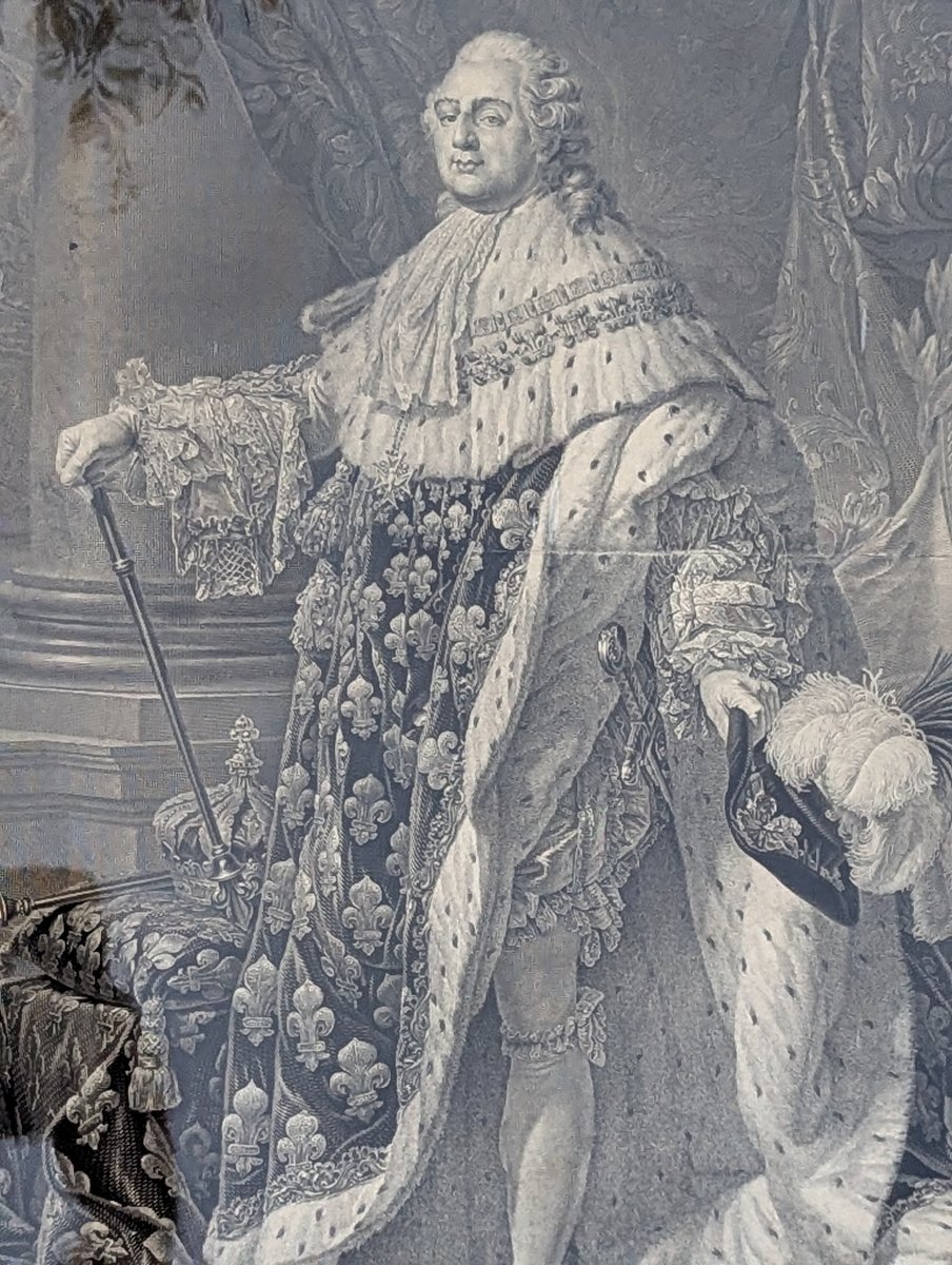 Charles Clément Bervic grande gravure portrait de Louis XVI d'ap. Antoine Callet-photo-2