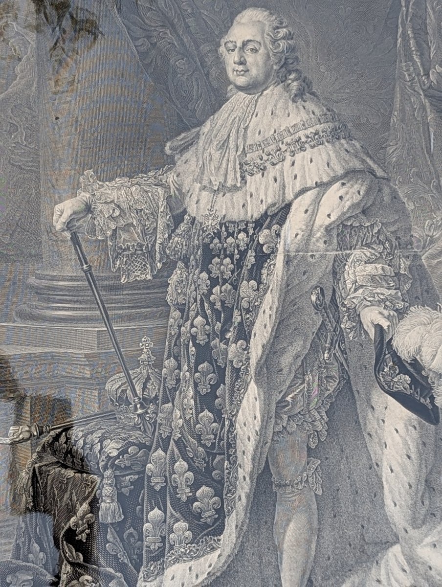 Charles Clément Bervic grande gravure portrait de Louis XVI d'ap. Antoine Callet-photo-6