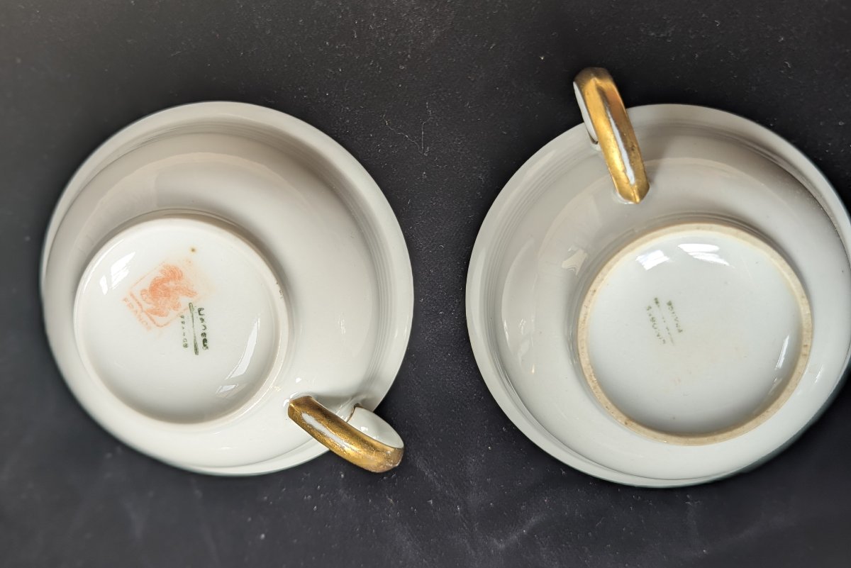 Large Tea Set (40 Pieces) By Giraud &amp;amp; Brousseau, Limoges, France-photo-1