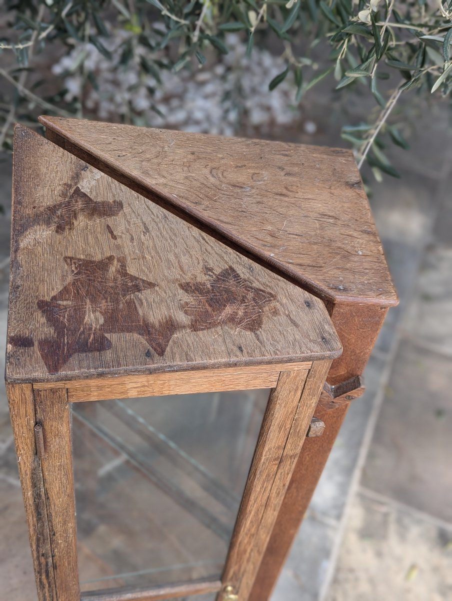 Two Antique Corner Counter Display Cases-photo-3