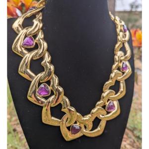 Yves Saint Laurent collier ancien, années 80 