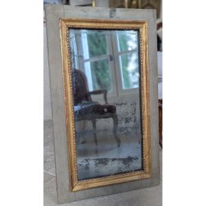 Small Louis XVI Wood-framed Trumeau Mirror With Mercury Glass 