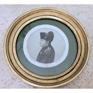 Portrait Of Napoleon Bonaparte By L.v. Pozzi, Aquatint Physionotrace