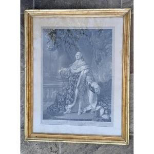 Charles Clément Bervic grande gravure portrait de Louis XVI d'ap. Antoine Callet
