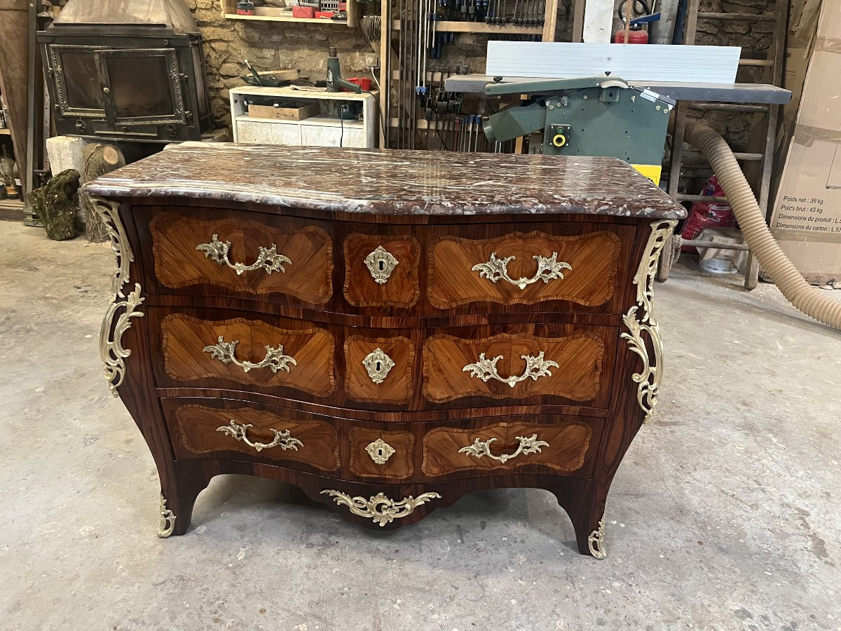 Commode d'époque Louis XV estampillée RUBESTUCK -photo-3