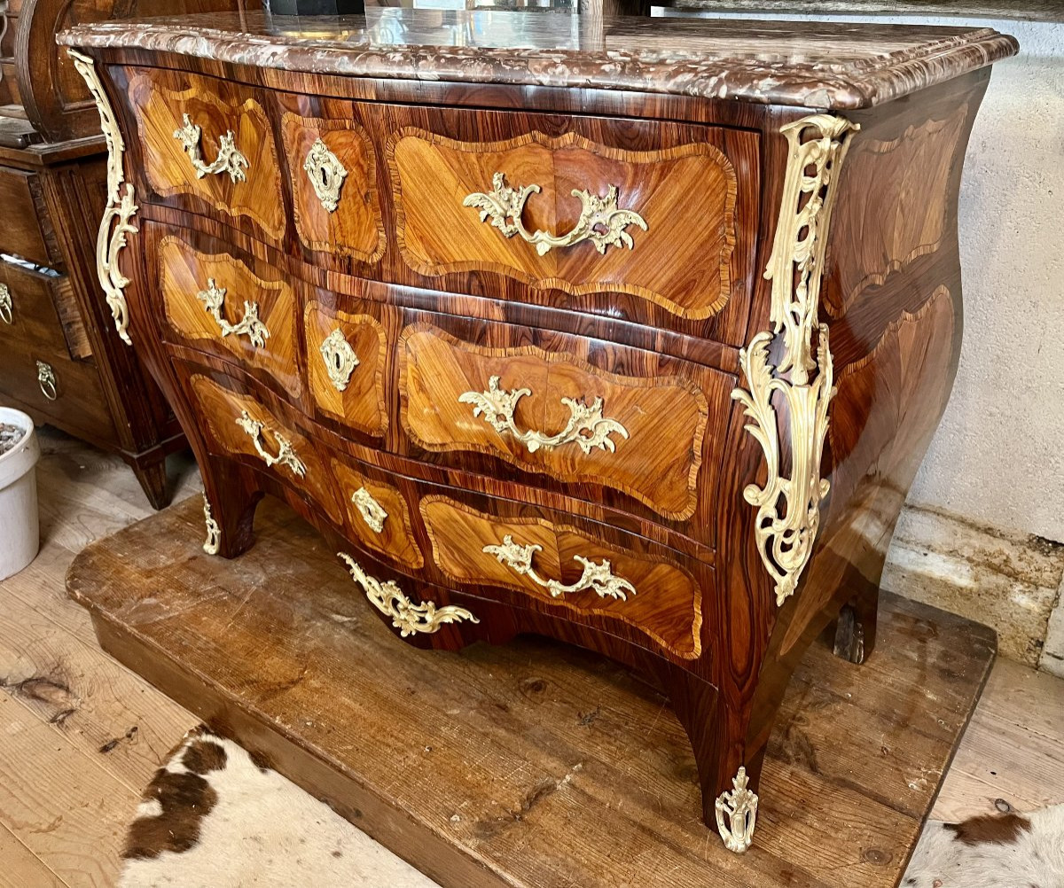 Commode d'époque Louis XV estampillée RUBESTUCK -photo-4