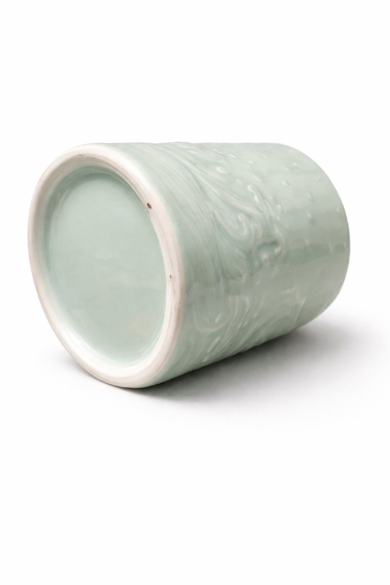 Vase rouleau aux carpes -Céladon--photo-4