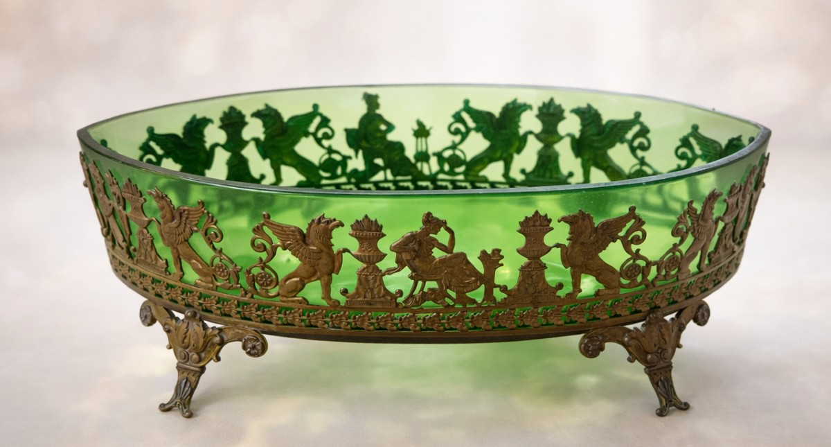 Crystal And Gilded Brass Bowl-photo-2