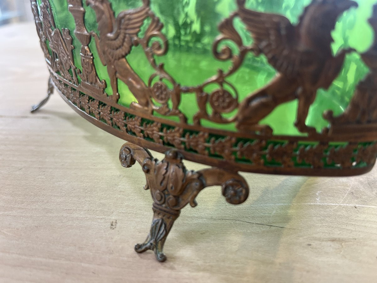 Crystal And Gilded Brass Bowl-photo-3