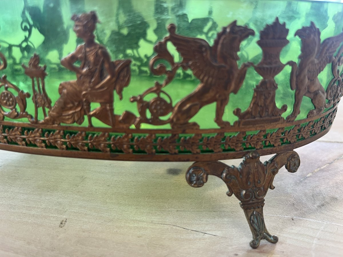 Crystal And Gilded Brass Bowl-photo-1