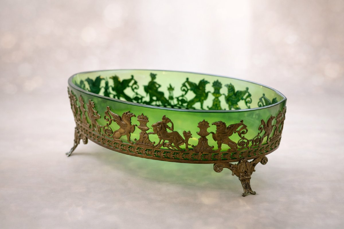 Crystal And Gilded Brass Bowl-photo-2