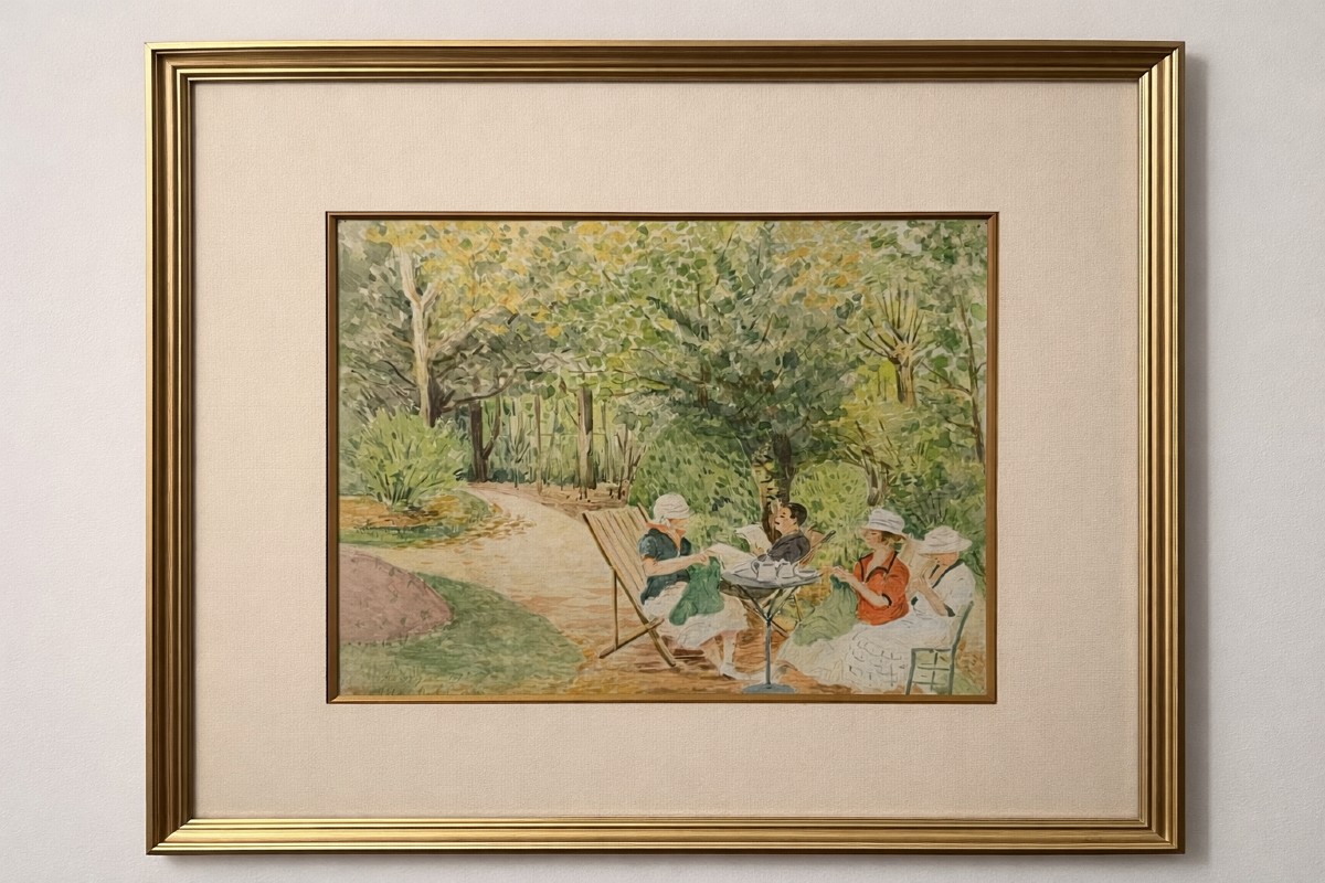 l heure du thé a Morgat 1920-photo-2