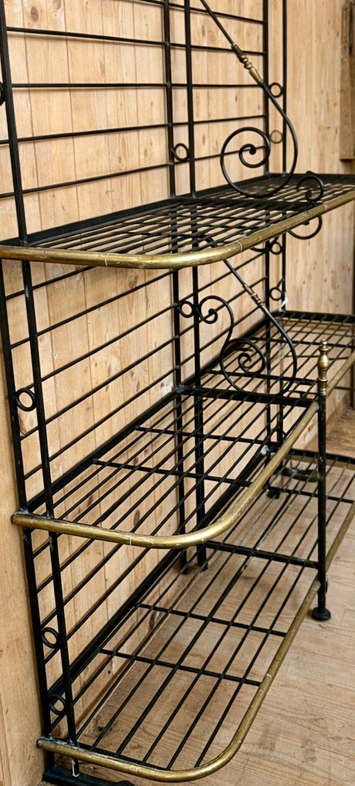 Large Wrought Iron Baker's Rack – Late 19th Century – 160 Cm Wide X 200 Cm-photo-2