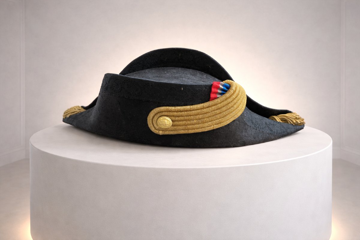 Beaver-skin Captain's Bicorn Hat – Late 19th Century-photo-5