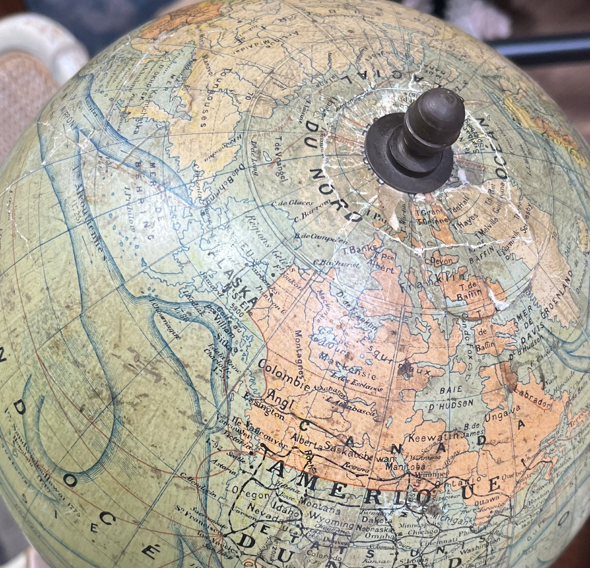 Terrestrial Globe Drawn By J. Forest – Publishers Girard And Barrère, Paris-photo-2
