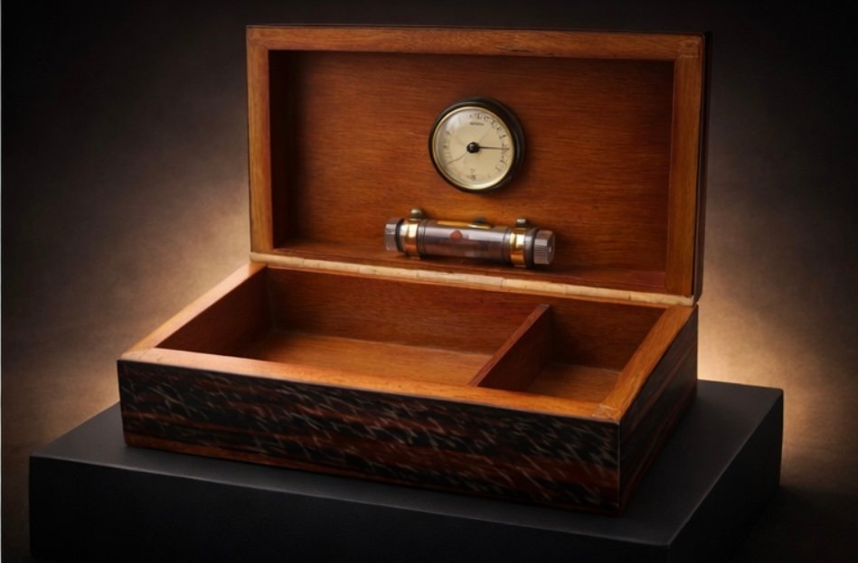 Elie Bleu Cigar Humidor In Macassar Ebony-photo-5