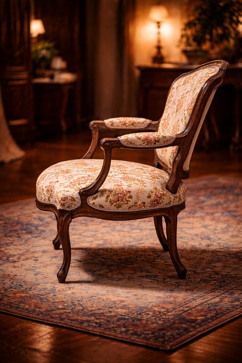 Louis XV Period Cabriolet Armchair – 18th Century-photo-3