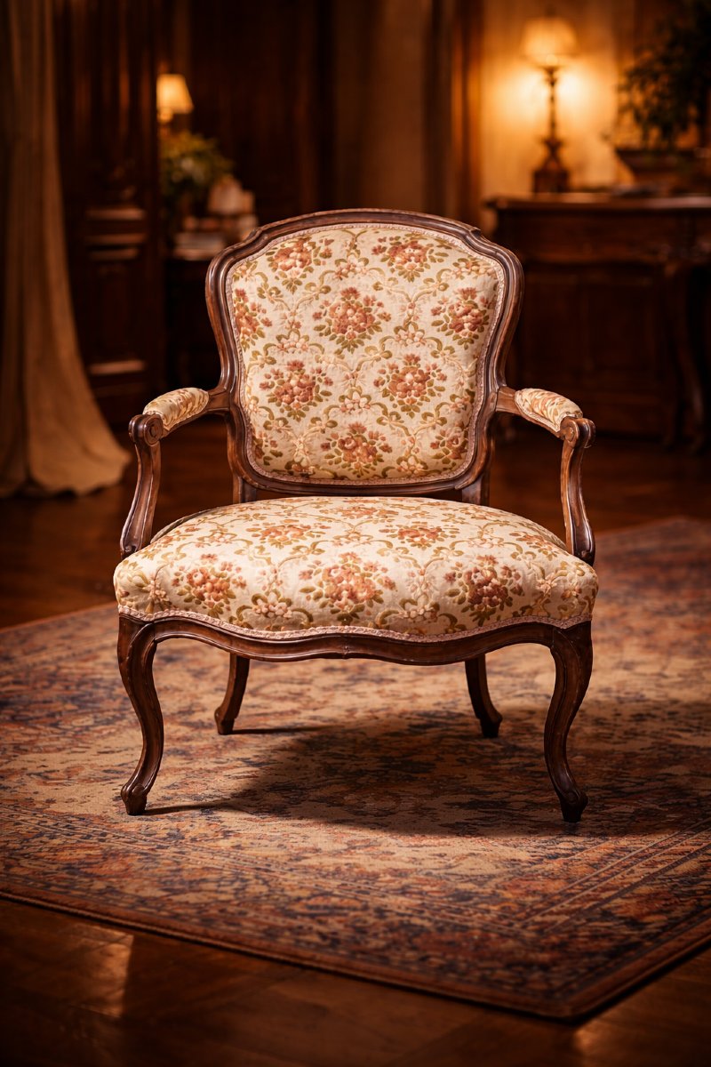 Louis XV Period Cabriolet Armchair – 18th Century-photo-5