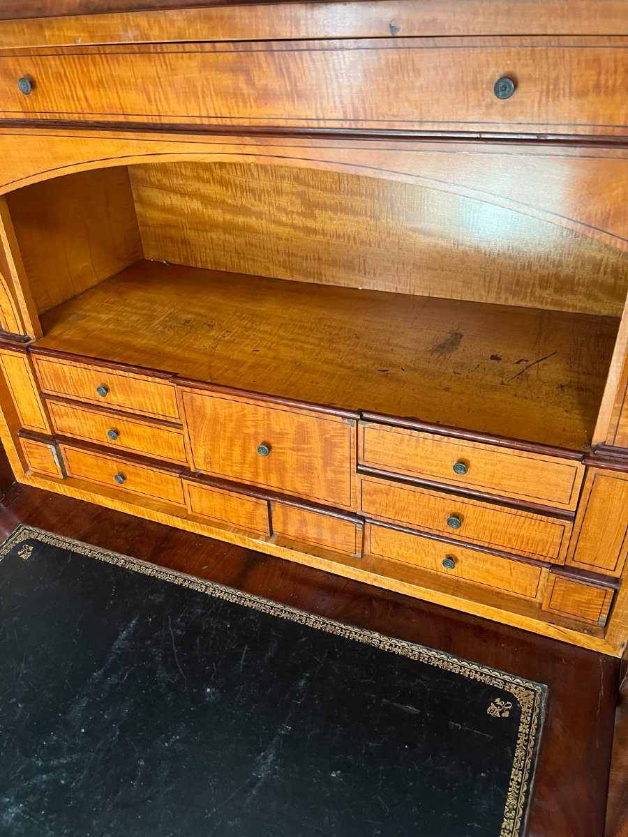 Louis-philippe Period Drop-front Secretary Desk In Cuban Mahogany-photo-2