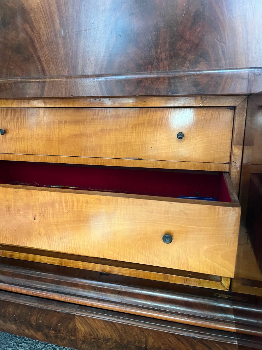 Louis-philippe Period Drop-front Secretary Desk In Cuban Mahogany-photo-3