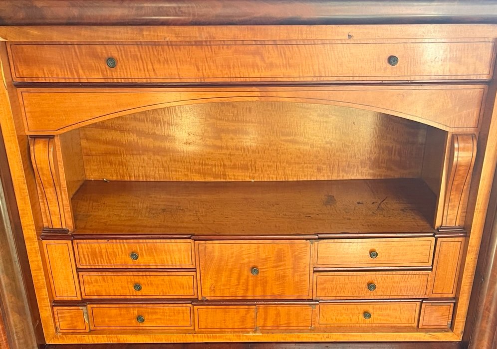 Louis-philippe Period Drop-front Secretary Desk In Cuban Mahogany-photo-4