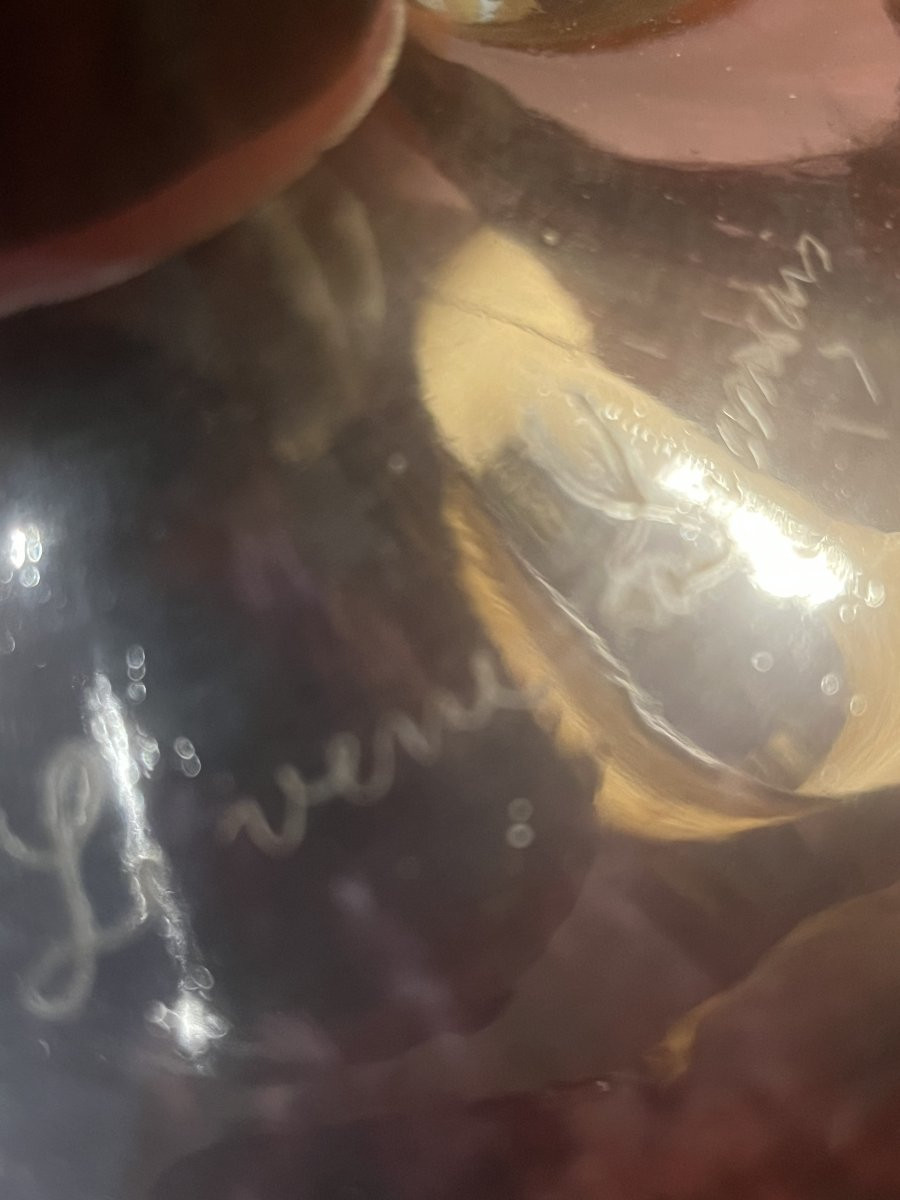 Vase « Le Verre Français » – Schneider, vers 1925 Décor aux campanules – Art Déco-photo-2